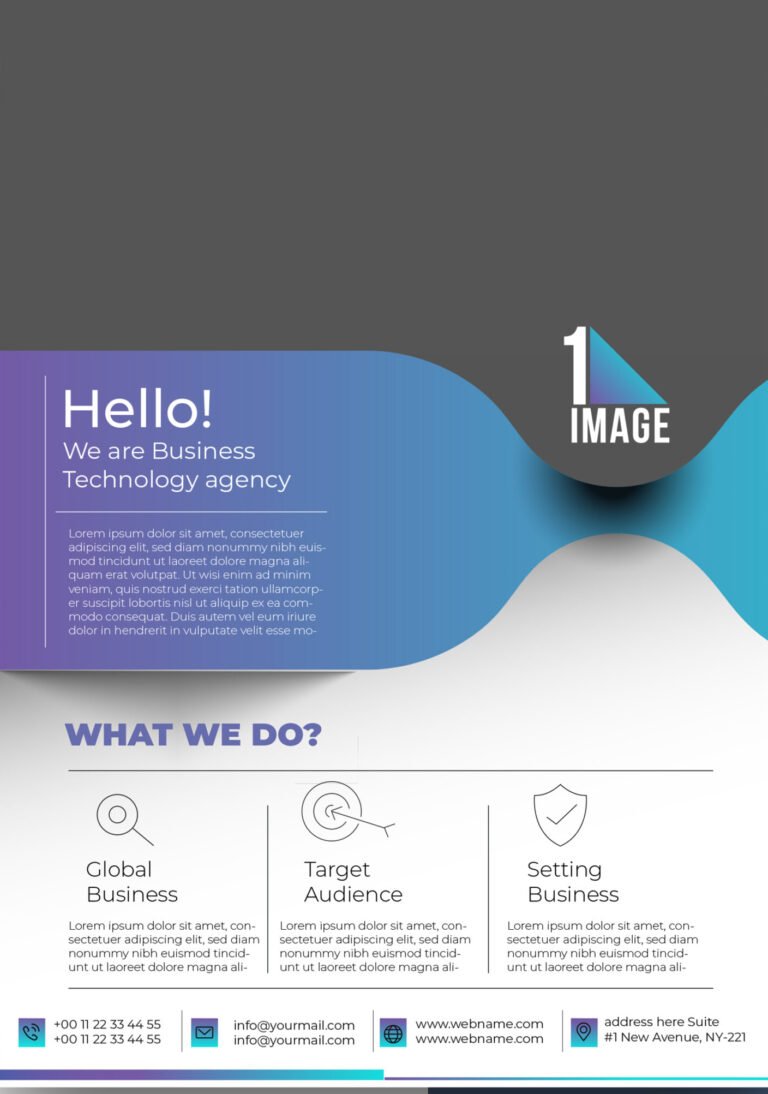 Business Flyer A4 Flyer Poster Brochure Design Template.