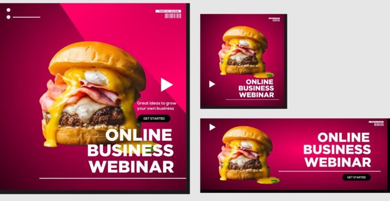 Social media template design gradient style